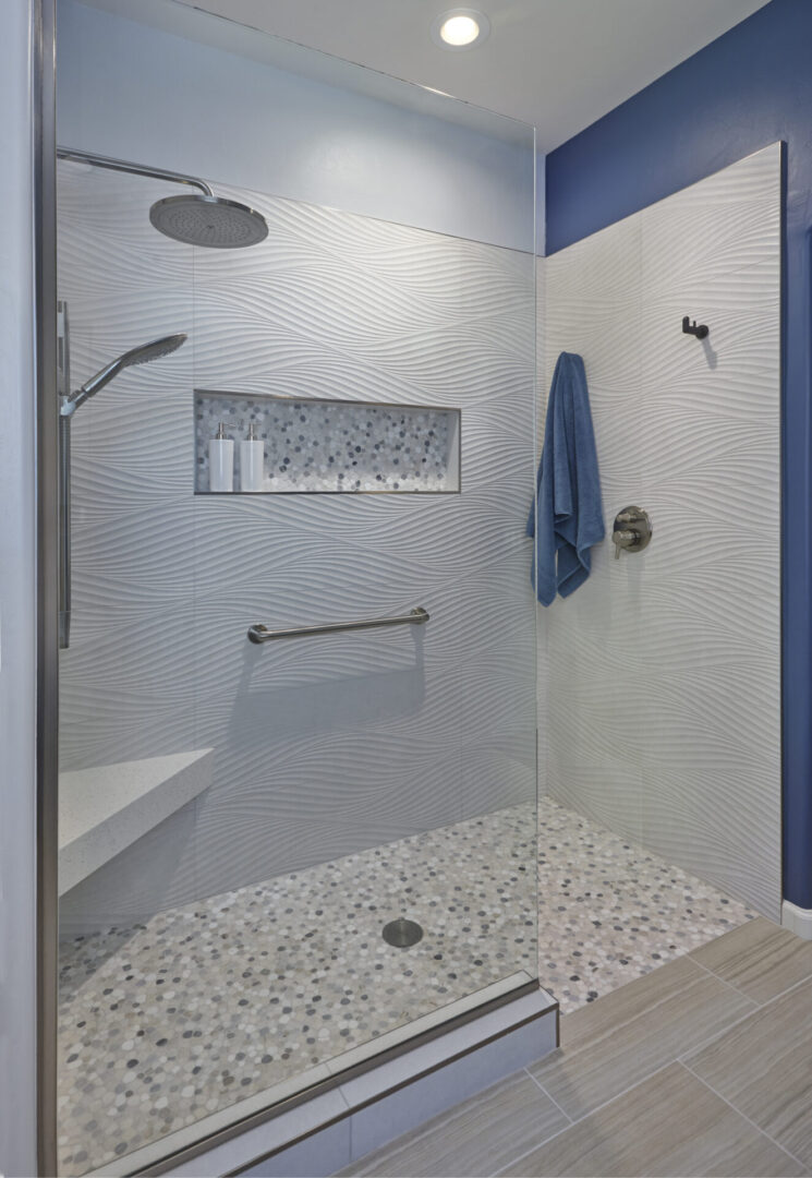 white bathroom with tiles
